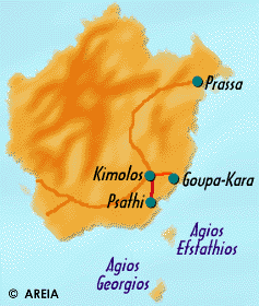 Map of Kimolos