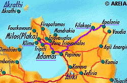 Map of Milos