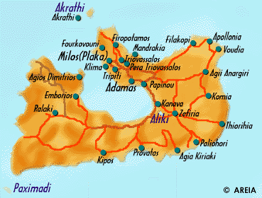 Map of Milos